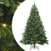 vidaXL K&uuml;nstlicher Weihnachtsbaum mit 300 LEDs Gr&uuml;n 240 cm PE und PVC