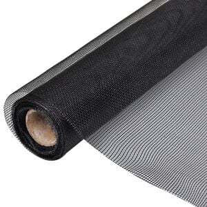Fiberglas Mesh-Rolle Insektenschutzgitter T&uuml;r/Fenster 100 x 500 cm schwarz