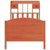 vidaXL Massivholzbett mit Regal ohne Matratze Wachsbraun 75x190 cm