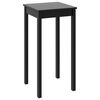 vidaXL Bartisch MDF Schwarz 55x55x107 cm