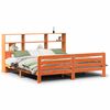 vidaXL Massivholzbett ohne Matratze Wachsbraun 180x200 Kiefernholz