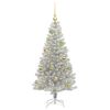 vidaXL Weihnachtsbaum mit 150 LEDs mit St&auml;nder Silber 120 cm PET