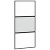 vidaXL Schiebet&uuml;r Schwarz 102,5x205 cm Hartglas und Aluminium