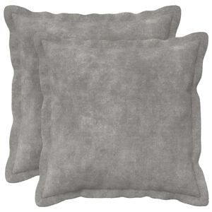 vidaXL Kissenbezug 2 pcs HOUTEN Hellgrau 30 x 30 cm Mikrofaser Fleece