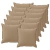 vidaXL Kissen 12 stk. HOUTEN Taupe 40 x 40 cm Polyester
