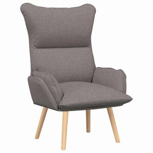 vidaXL Sessel Taupe Stoff und Sperrholz