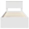 vidaXL Bettrahmen mit Kopfteil Wei&szlig; 100 x 200 cm Holzwerkstoff