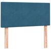 vidaXL Boxspringbett mit Matratze Dunkelblau 100x220 cm Samt