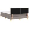 vidaXL LED Boxspringbett mit Matratze mit LED Taupe 160 x 200 cm Stoff