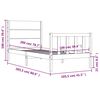 vidaXL Massivholzbett ohne Matratze 100x200 cm Kiefernholz