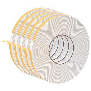 vidaXL Selbstklebendes Schaumstoffband 5 stk. Wei&szlig; 10mm x 10m