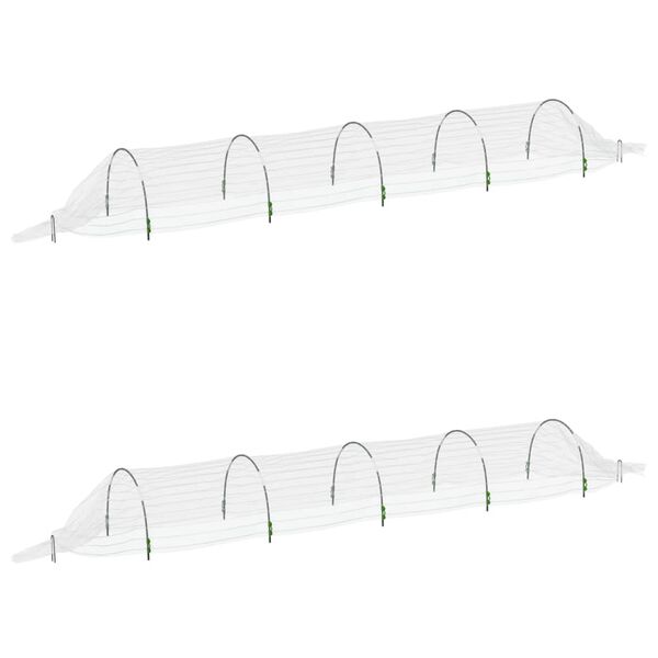 vidaXL Netztunnel 2 Stk. 1,5x5 m Fiberglas und PP