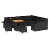 vidaXL Gartensofa-set 12 pcs Schwarz Poly-Rattan