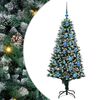 vidaXL Künstlicher Weihnachtsbaum mit 150 LEDs mit Ständer Grün 150 cm