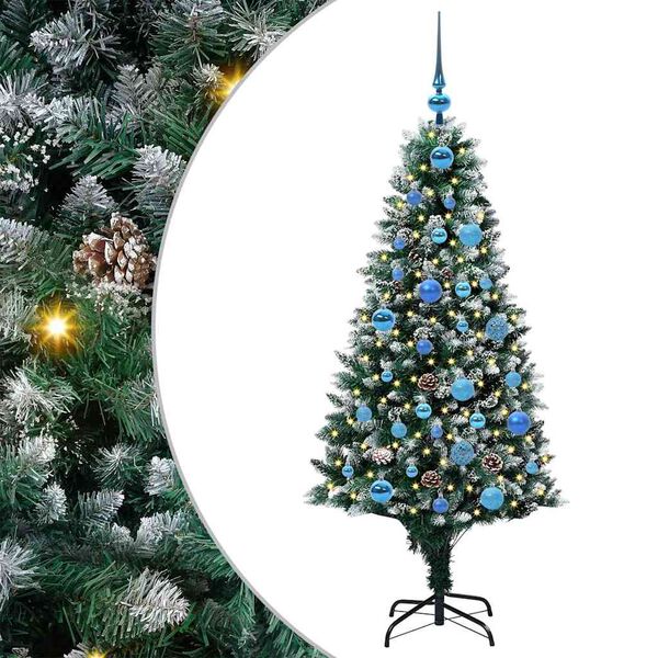 vidaXL Künstlicher Weihnachtsbaum mit 150 LEDs mit Ständer Grün 150 cm