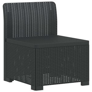 vidaXL 1-Sitzer Garten-Sofa Rattan-Look PP Anthrazit