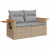 vidaXL Garten-Sofa-Set mit Kissen 8 pcs Beige und Hellgrau