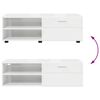 vidaXL Holzschrank Hochglanz Weiß 100,5 x 39 x 30 cm Holzwerkstoff