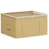 vidaXL Aufbewahrungsbox mit transparentem Oberfenster Creme Vliesstoff