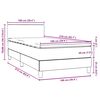 vidaXL Boxspringbett mit Matratze Rosa 100x210 cm Samt