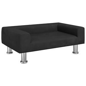 vidaXL Hundebett Schwarz 70x45x26,5 cm Samt
