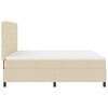 vidaXL Boxspringbett mit Matratze mit LED Creme 180 x 200 cm Stoff
