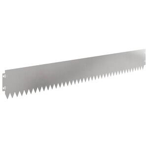 vidaXL Raseneinfassung 10 pcs 103 x 15 cm Stahl Silber