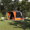 vidaXL Campingzelt Grau und Orange 420 x 420 x 227 cm Polyester