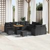 vidaXL Garten-Sofa-Set 13 pcs Schwarz Poly-Rattan