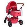 vidaXL 2-in-1-Kinderwagen Rot Aluminium