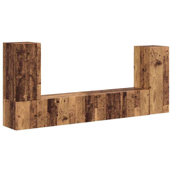 vidaXL TV-Schrankset 4 pcs Altholz Holzwerkstoff