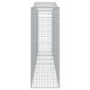 vidaXL Gabionen mit Hochbogen 7 Stk. 400x50x140/160cm Verzinktes Eisen