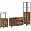 vidaXL Badezimmerm&ouml;bel-Set 3 pcs Ger&auml;ucherte Eiche Holzwerkstoff