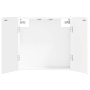 vidaXL Dartboard Schrank ARNHEM Hochglanz Wei&szlig; 52,5 x 10,5 x 53,5 cm