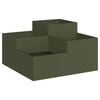 vidaXL Gartenblumentopf Olivgr&uuml;n 80 x 80 x 48 cm Stahl