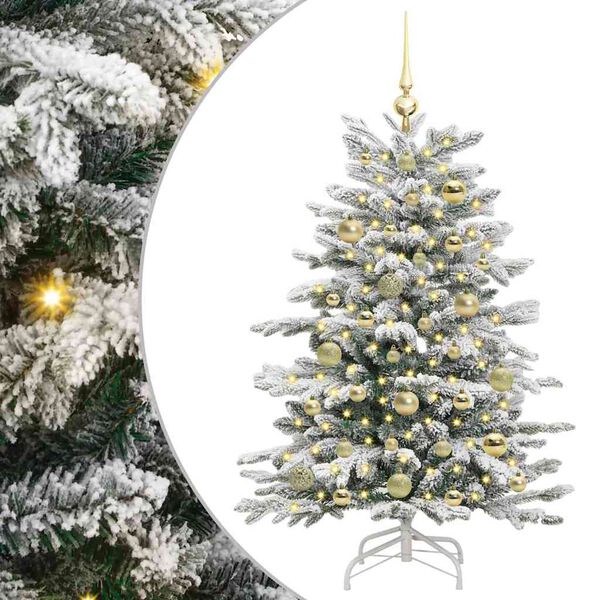 vidaXL Künstlicher klappbarer Weihnachtsbaum Weiß 120 cm PE und PVC