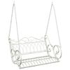 vidaXL Schaukelbank Stahl 109 x 75 x 59 cm Antik Wei&szlig;