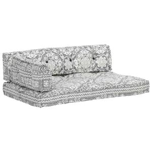 vidaXL Palettensofa-Auflage Hellgrau Stoff Patchwork