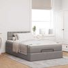 vidaXL Ottomane Bett mit Matratze & LEDs Taupe 120x190 cm Stoff
