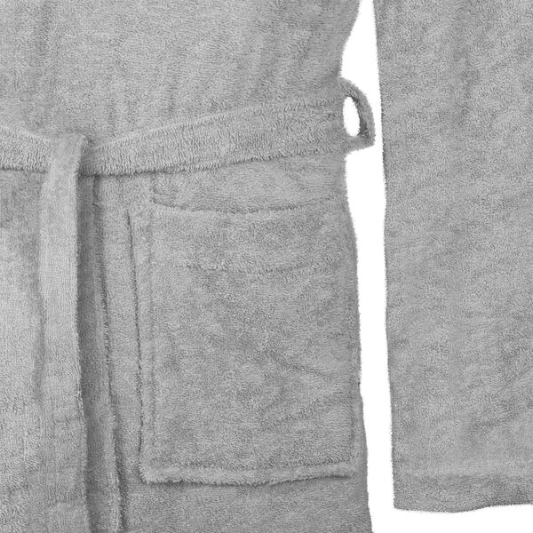 vidaXL Bademantel KINN Grau L Baumwolle