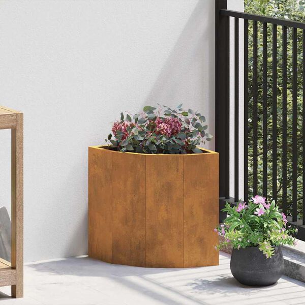 vidaXL Eckpflanzer Rostig 30 x 30 x 35 cm Wetterfeststahl