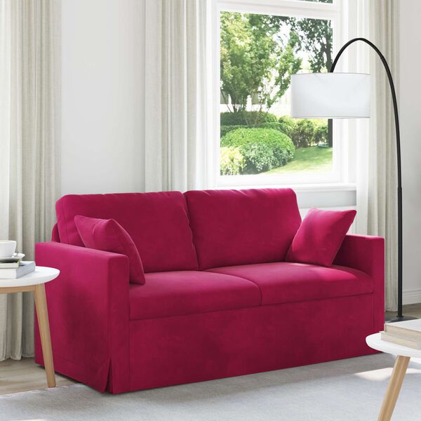 vidaXL Sofa Weinrot Gesamtabmessungen: 158 x 78 x 80 cm (B x T x H)