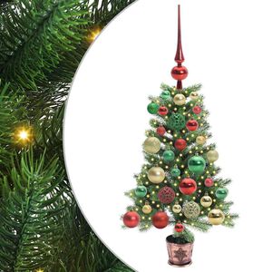 vidaXL Weihnachtsbaum mit 150 LEDs mit St&auml;nder Gr&uuml;n 65 cm PE