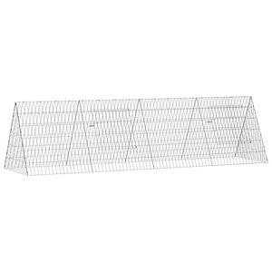 vidaXL H&uuml;hnerk&auml;fig Silber 215 x 55 x 55 cm Verzinkter Stahl
