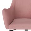 vidaXL Esszimmerst&uuml;hle 4 Stk. Drehbar Rosa Samt