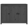 vidaXL Sideboard Grau 100x35x74 cm Massivholz Kiefer