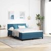 vidaXL Boxspringbett mit Matratze Dunkelblau 160 x 200 cm Samt