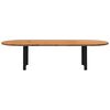 vidaXL Esstisch Hellbraun 320x120x74 cm Massivholz Eiche Oval