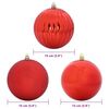 vidaXL Weihnachtskugel-Set 9 pcs Rot Kunststoff