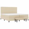 vidaXL Boxspringbett mit Matratze Creme 200 x 200 cm Stoff